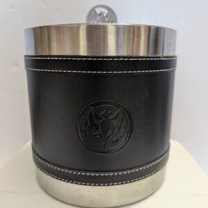 Bacardi Bat Ice Bucket Metal Faux Leather BACARDI RUM